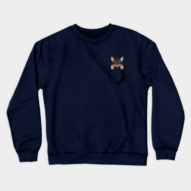 Pocket Chihuahua Crewneck Sweatshirt by JKA